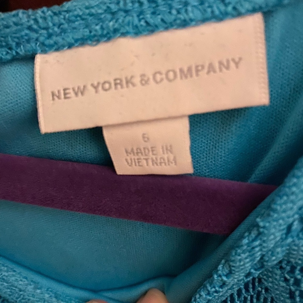 Blue Sleeveless New York and Company Dress - Picture 11 of 11